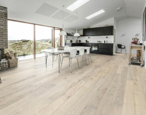 Kahrs Nouveau Blonde Oak Engineered 1-Strip Wood Flooring, Brushed, Matt Lacquered, 187x3.5x15mm