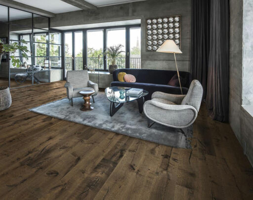 Kahrs Smaland, Tveta Engineered Oak Flooring, Light Smoked, Handscraped, Brushed & Oiled, 187x15x2420mm