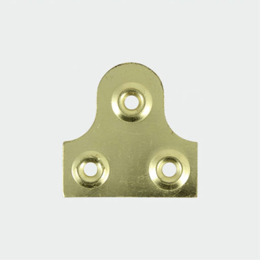 Mirror Plate, Brass, 38mm, 4pk