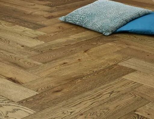 Tradition Nature Engineered Oak Herringbone Rustic, Brushed, UV Oiled, 120x15x600mm
