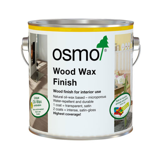 Osmo Wood Wax Finish Transparent, Black, 0.125L