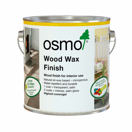 Osmo Wood Wax Finish Transparent, Light Oak, 2.5L