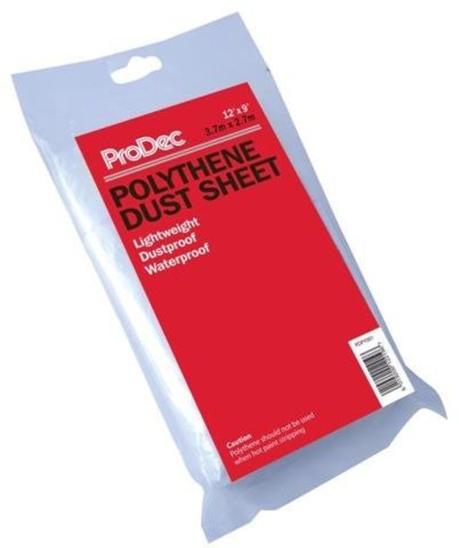ProDec Polythene Dust Sheet, 3.7 x 2.7 m
