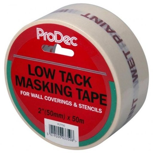 Low Tack Masking Tape, 50 mm, 50 m