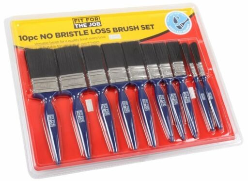 Paint Brush Set, No Bristle Loss, 10pc.