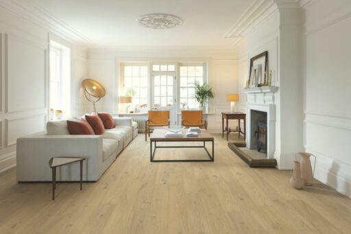QuickStep Cascada Pearl White Oak Engineered Flooring, Rustic, Extra Matt Lacquered, 190x13x1820mm