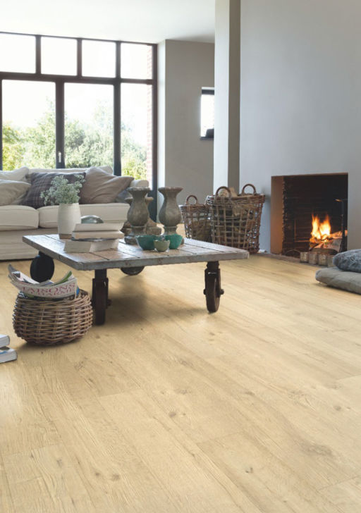 QuickStep Impressive Sandblasted Oak Natural Laminate Flooring, 8mm