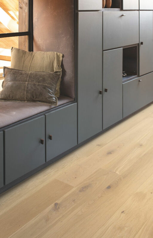 QuickStep Palazzo Almond White Oak Engineered Flooring, Brushed, Oiled, 190x13.5x1820mm