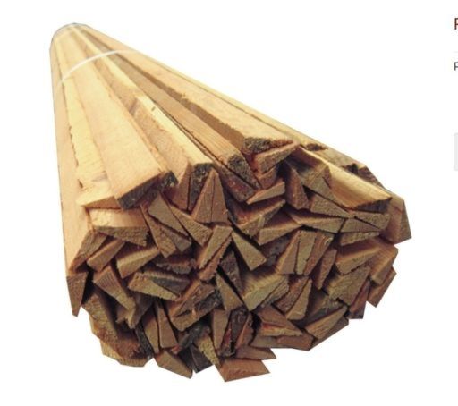 Reclaimed Pine Wood Slivers Strips, 50 pcs, 4-6 mm