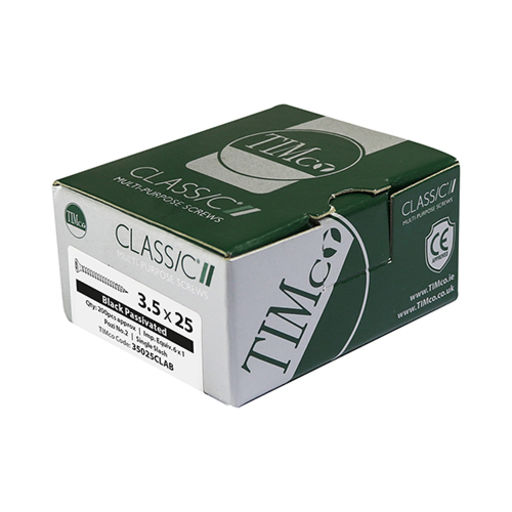 TIMco Classic Multi-Purpose Screws - PZ - Double Countersunk - Exterior - Black 3.5x16mm