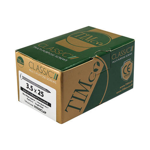 TIMco Classic Multi-Purpose Screws - PZ - Pan Head - Yellow 3.5x16mm