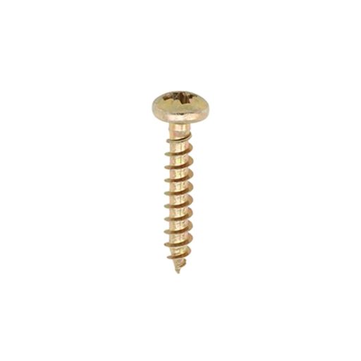 TIMco Classic Multi-Purpose Screws - PZ - Pan Head - Yellow 3.5x20mm