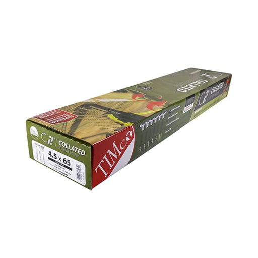 TIMco Collated C2 Decking Screws - SQ - Countersunk - Exterior - Green 4.5x65mm