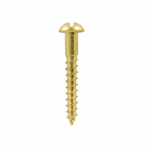 TIMco Solid Brass Woodscrews - SL - Round 3.5x20mm