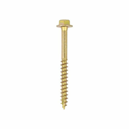 TIMco Solo Coach Screws - Hex Flange - Yellow 8.0x100mm