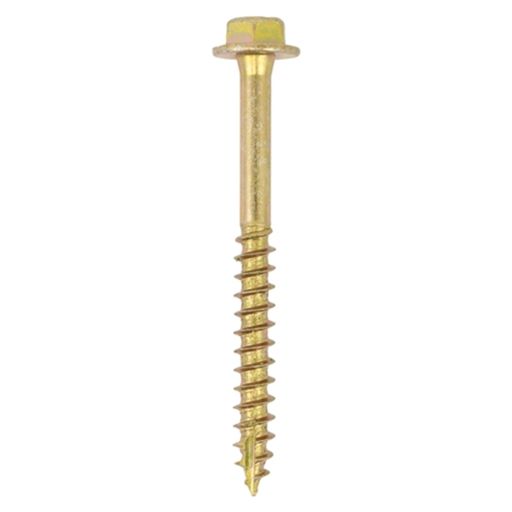 TIMco Solo Coach Screws - Hex Flange - Yellow 10.0 x 100 mm