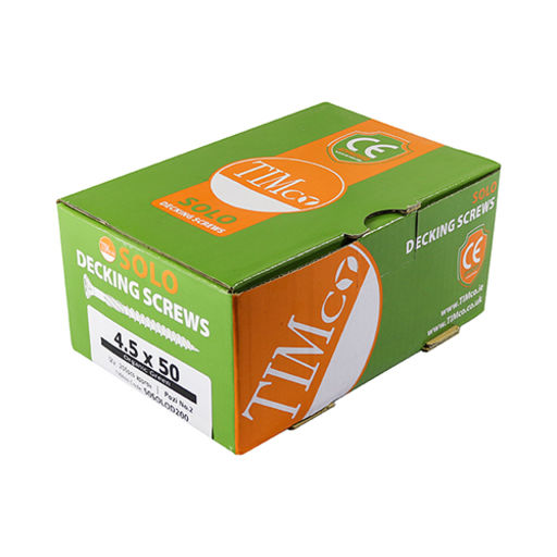 TIMco Solo Decking Screws - PZ - Double Countersunk - Exterior - Green 4.5x70mm