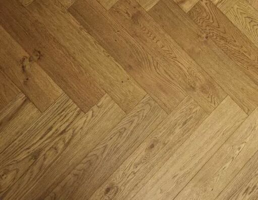 Tradition Nature Engineered Oak Herringbone Cognac Stained, Handscraped, UV Oiled 120x15x600mm