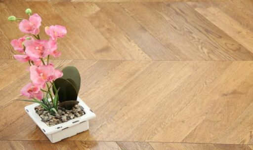 Tradition Select Engineered Oak Chevron Flooring, Brushed, Lacquered 90x18x600mm