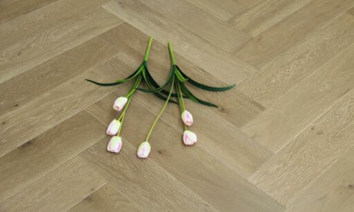 Tradition Select Engineered Oak Herringbone Flooring, Brushed, Lacquered 125x15x605mm