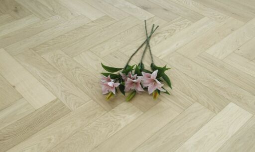 Tradition Select Engineered Oak Herringbone Flooring, Brushed, Unfinished 90x18x600mm