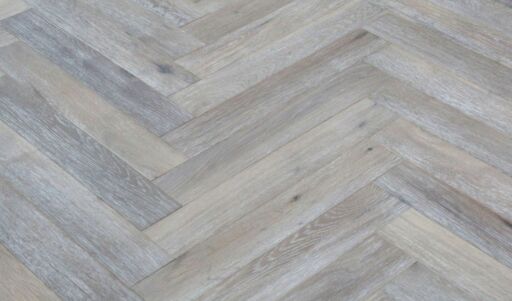 Tradition Select Engineered Oak Herringbone Flooring, Smoked, Brushed & White Oiled, 90x18x600mm