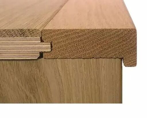 Tradition Solid Oak Stair Nosing, Unfinished For 20mm Floors 80x20mm, 2.7m