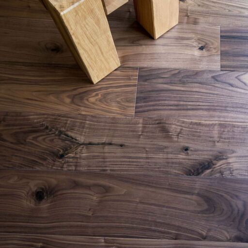 V4 Deco Plank, Black Walnut Engineered Flooring, Rustic, UV Oiled, 190x14x1900mm