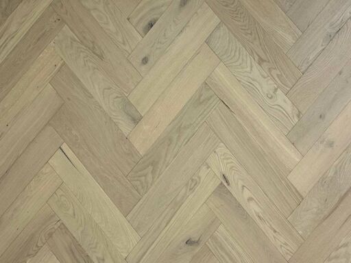 V4 Urban Nature Sandstone Herringbone Oak Flooring, Rustic, Brushed & UV Oiled, 125x15x600mm