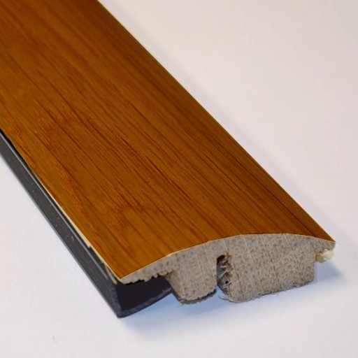 Solid Oak WoodToCarpet (SemiRamp) Threshold, Walnut Stained