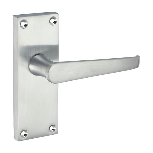 TIMCO Victorian Straight Latch Handles - Satin Chrome (114 x 42, Blister Pack of 1)
