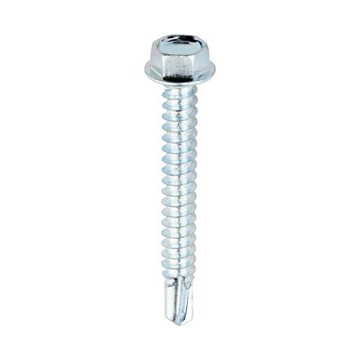 TIMCO Metal Construction Light Section Screws - Hex - Self-Drilling - Zinc (12 x 1 3/4, Box of 500)