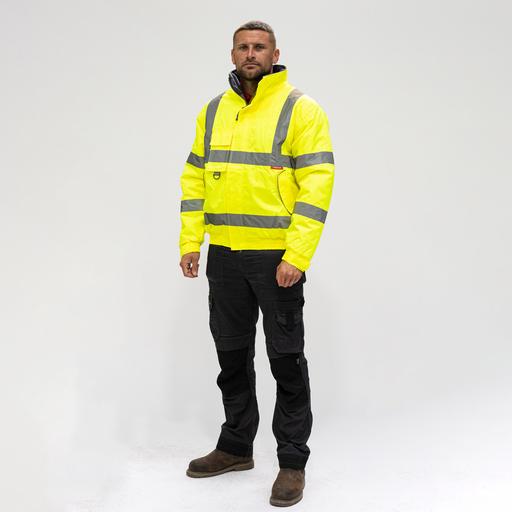 TIMCO Hi-Visibility Bomber Jacket - Yellow (Medium, Bag of 1)