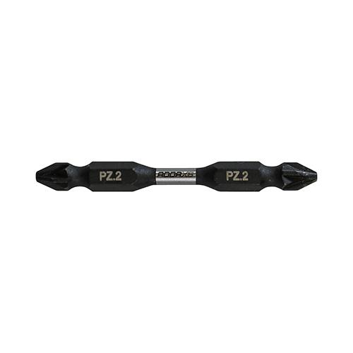 TIMCO Impact Driver Bits - PZ - Double Ended (No.2 x 65, Blister Pack of 2)