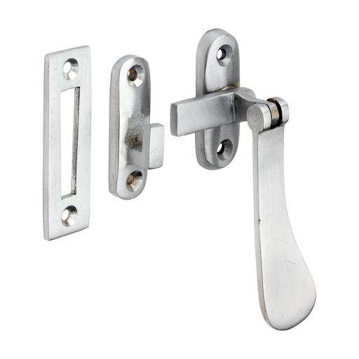 TIMCO Hook & Mortice Plate Casement Fastener - Satin Chrome (54 x 19, Bag of 1)