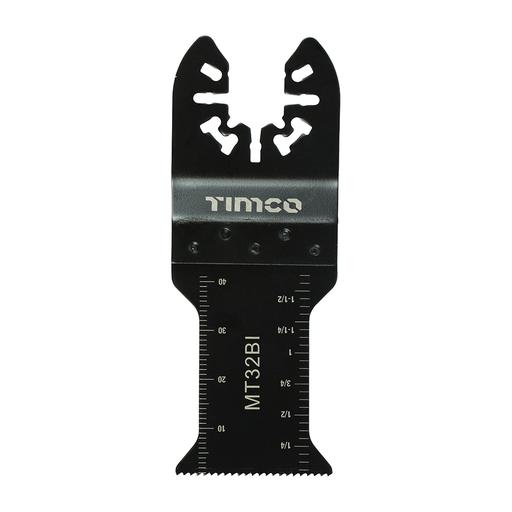 TIMCO Premium Multi-Tool Blade - Straight - For Wood/Metal (32mm, Blister Pack of 1)