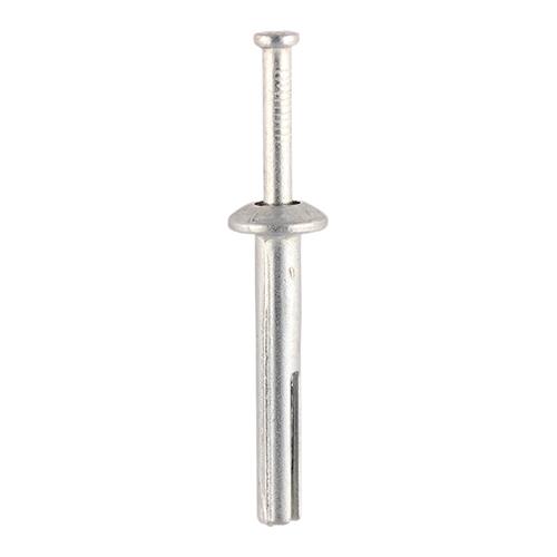 TIMCO Zamac Nail In Anchors - Zinc (6.0 x 50, Box of 100)