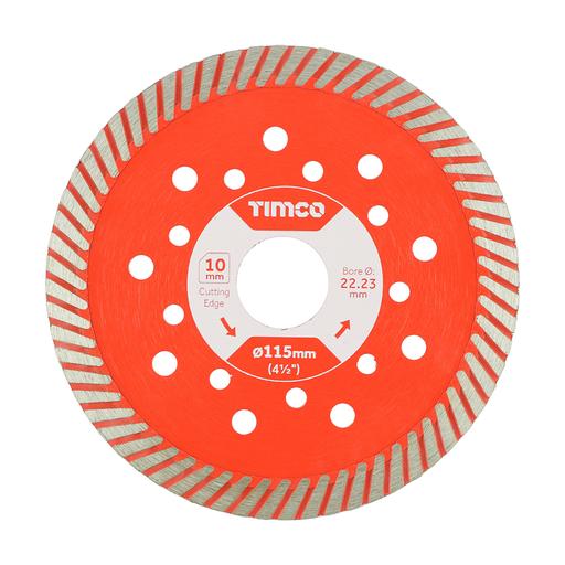 TIMCO Premium Diamond Blade - Turbo Continuous (115 x 22.2, Box of 1)