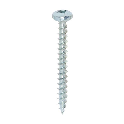 TIMCO Solo Chipboard & Woodscrews - Sq - Pan - Zinc (4.0 x 40, Box of 200)