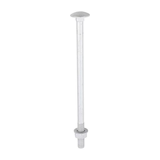 TIMCO Carriage Bolts Hex Nuts & Form A Washers - Dome - Exterior - Silver (M8 x 150, TIMbag of 10)