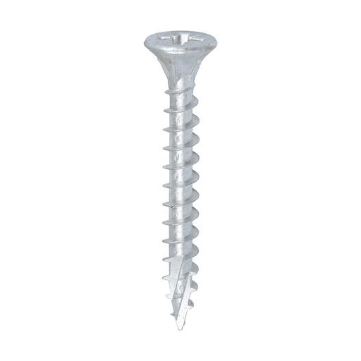 TIMCO C2 Exterior Strong-Fix - PZ - Double Countersunk With Ribs - Twin-Cut - Silver (6.0 x 50, Box of 200)