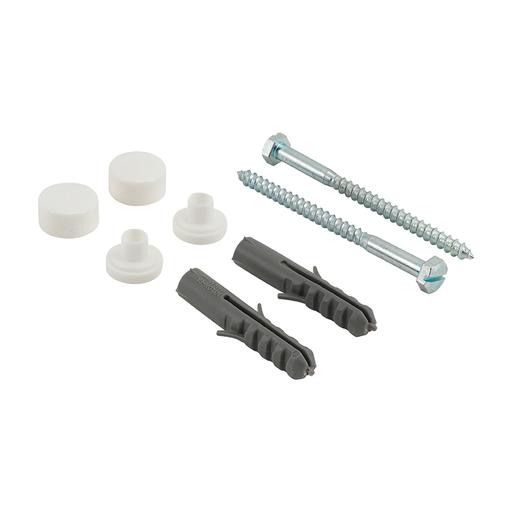 TIMCO Pan/Bidet Fixing Kit - White (Pan Kit, TIMpac of 2)
