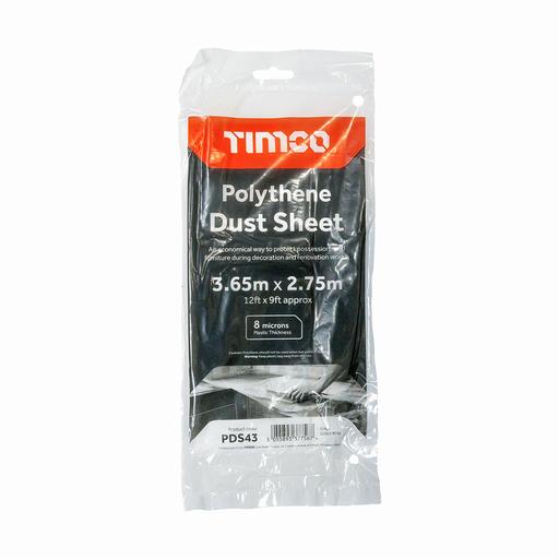 TIMCO Polythene Dust Sheet (3.65m x 2.75m, Bag of 1)