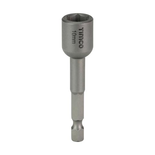 TIMCO Magnetic Socket Driver Bits - Hex (10 x 65, Small Jar of 15)