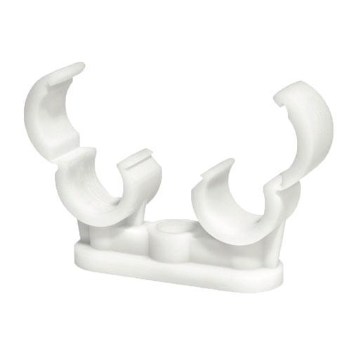 TIMCO Pipe Clips - Quick Lock - Double (22mm, Bag of 50)
