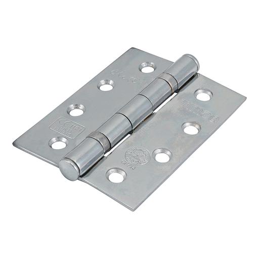 TIMCO Grade 11 Ball Bearing Fire Door Hinges - Polished Chrome (101 x 76 x 2.6, TIMbag of 1)