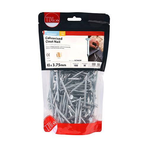 TIMCO Clout Nails - Galvanised (65 x 3.75, TIMbag of 1)