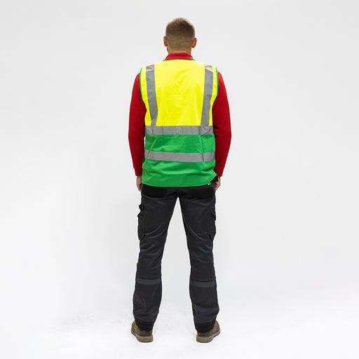 TIMCO Hi-Visibility Executive Vest - Yellow & Green (Large, Bag of 1)