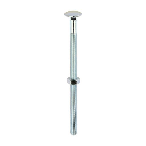 TIMCO Carriage Bolts & Hex Nuts - Zinc (M10 x 180, Box of 25)
