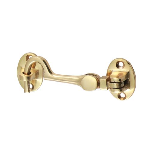 TIMCO Cabin Hook - Polished Brass (75mm, TIMpac of 1)